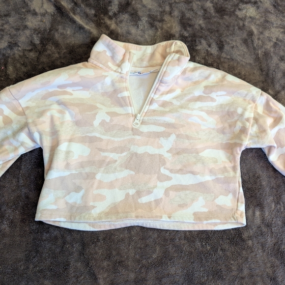 Kids Camouflage Half-Zip Sweatshirt - Picture 2 of 4